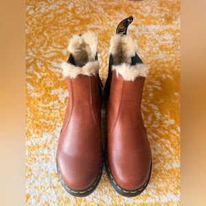 Dr. Martens Brown Fur-Lined Winter Boots